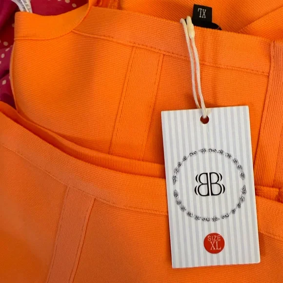 Bella Barnett NWT Alix Bandage Mini Dress - Orange XL - Picture 2 of 5